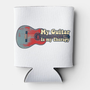 Meine Gitarre ist meine Therapie. Vintag rot und b Dosenkühler