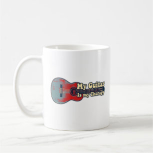 Meine Gitarre ist meine Therapie. Vintag rot und b Kaffeetasse