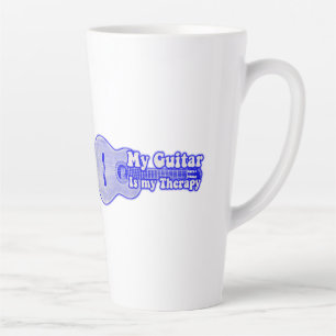 Meine Gitarre ist meine Therapie. Vintage blaue Gi Milchtasse