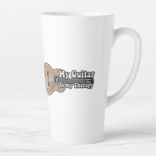 Meine Gitarre ist meine Therapie. Vintage braune G Milchtasse