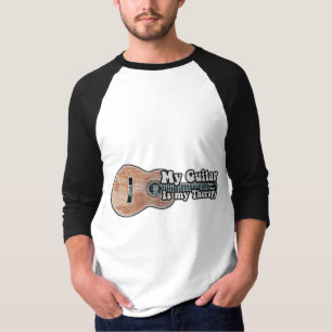 Meine Gitarre ist meine Therapie. Vintage braune G T-Shirt