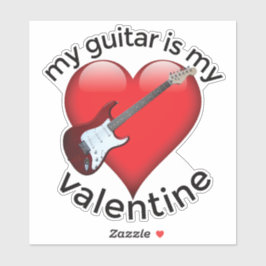 Meine Gitarre ist meine Valentine Aufkleber