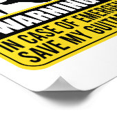 Meine Gitarre zuerst gerettet - Funny Guitarist Gi Poster (Ecke)