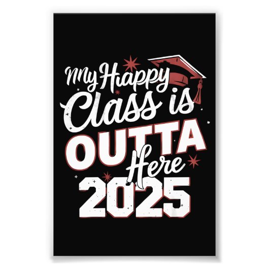 Meine glückliche Klasse ist hier 2025 als Senior G Fotodruck (Vorne)
