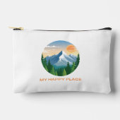 Meine glückliche Platzierung grüne, orangefarbene Zubehörtasche (Vorderseite)