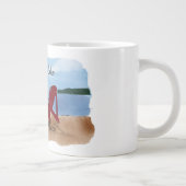 Meine glückliche Position anpassen Jumbo-Tasse (Rechts)