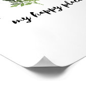 Meine glückliche Stelle Wasserfarben Botanische Pr Poster (Ecke)