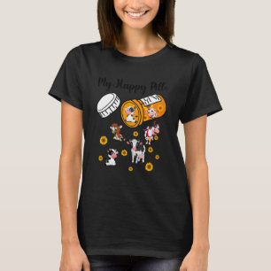 Meine glücklichen Pillen Süße Kuh Tiere Färsen T-Shirt