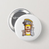 Meine glücklichen Tabletten Button (Vorne & Hinten)