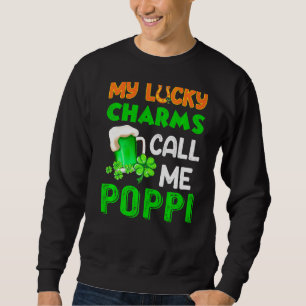 Meine Glücksbringer nennen mich Poppi Grandpa Beer Sweatshirt