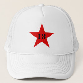 Meine Glückszahl Star - Nummer 13 (rot) Truckerkappe