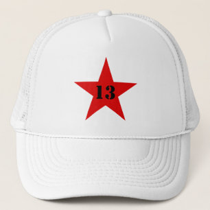 Meine Glückszahl Star - Nummer 13 (rot) Truckerkappe