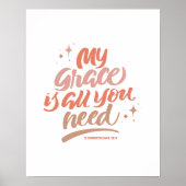 Meine Gnade ist alles, was du brauchst Poster (Vorne)