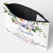 Meine Gnade ist ausreichend, blumig personalisiert Zubehörtasche (Offen)