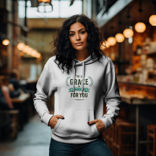 Meine Gnade ist ausreichend Schrift Teal Hoodie