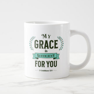 Meine Gnade ist ausreichend Schriftart Teal Jumbo-Tasse