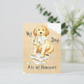 Meine goldene Ate meine Hausaufgaben Postkarte (Stehend Vorderseite)