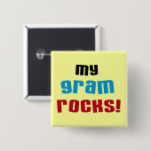 Meine Gram Rocks T - Shirt und Geschenke Button (Vorne & Hinten)