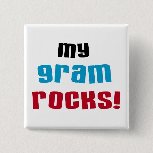 Meine Gram Rocks T - Shirt und Geschenke Button (Vorderseite)