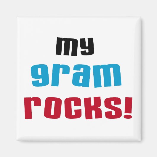 Meine Gram Rocks T - Shirt und Geschenke Magnet (Vorne)