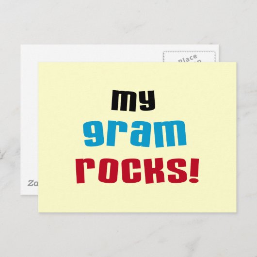 Meine Gram Rocks T - Shirt und Geschenke Postkarte (Vorne/Hinten)
