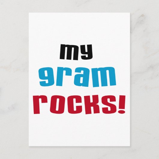 Meine Gram Rocks T - Shirt und Geschenke Postkarte (Vorderseite)
