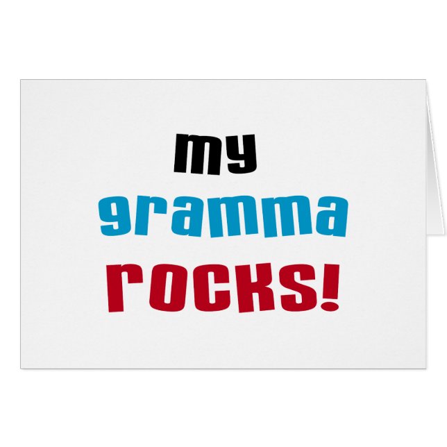 Meine Gramma Rocks T - Shirt und Geschenke (Vorderseite (Horizontal))