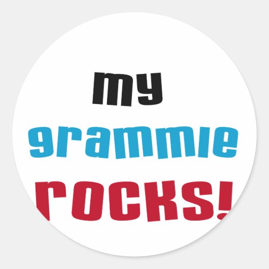 Meine Grammie Rocks T Shirts und Geschenke Runder Aufkleber (Vorderseite)