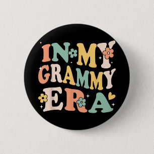 Meine Grammy-Ära Lustig Sarkastisch Groovy Retro M Button