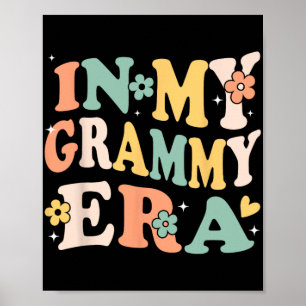 Meine Grammy-Ära Lustig Sarkastisch Groovy Retro M Poster