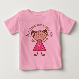 Meine Grammy Lieben ich Strichmännchen Baby T-shirt