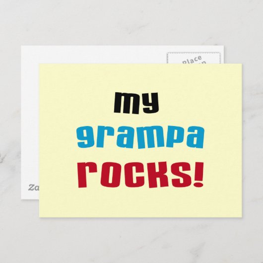Meine Grampa Rocks T Shirts und Geschenke Postkarte (Vorne/Hinten)