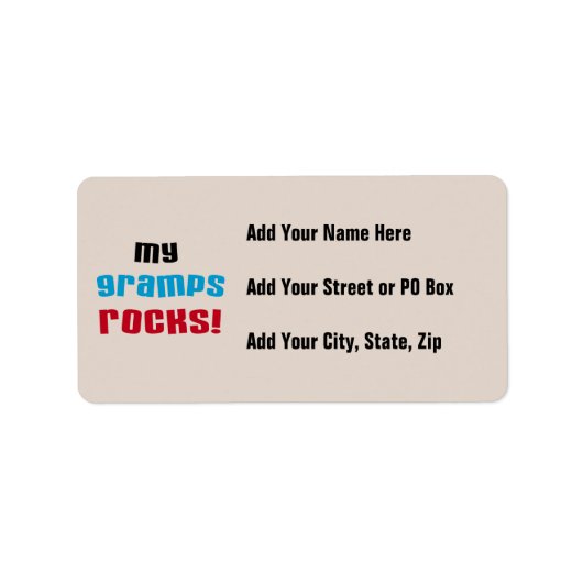Meine Grampen Rocks T - Shirt und Geschenke Adressaufkleber (Vorne)