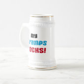Meine Grampen Rocks T - Shirt und Geschenke Bierglas (Vorderseite Links)