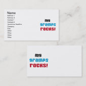 Meine Grampen Rocks T - Shirt und Geschenke Visitenkarte (Vorne/Hinten)