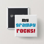 Meine Grampy Rocks T Shirts und Geschenke Button (Vorne & Hinten)