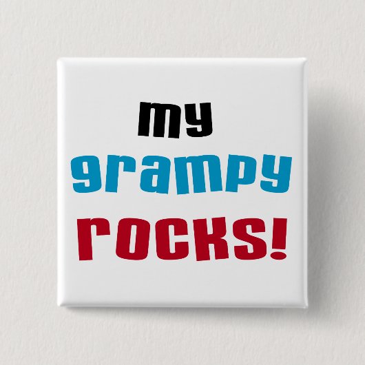 Meine Grampy Rocks T Shirts und Geschenke Button (Vorderseite)