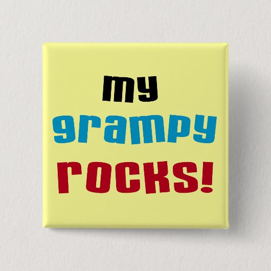 Meine Grampy Rocks T Shirts und Geschenke Button (Vorderseite)