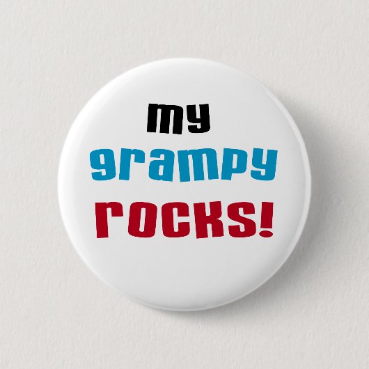 Meine Grampy Rocks T Shirts und Geschenke Button (Vorderseite)