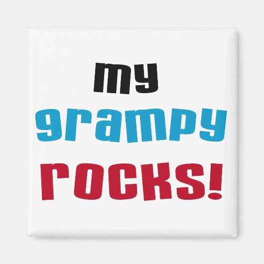 Meine Grampy Rocks T Shirts und Geschenke Magnet (Vorne)