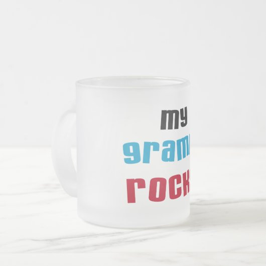 Meine Grampy Rocks T Shirts und Geschenke Mattglastasse (Vorderseite Links)