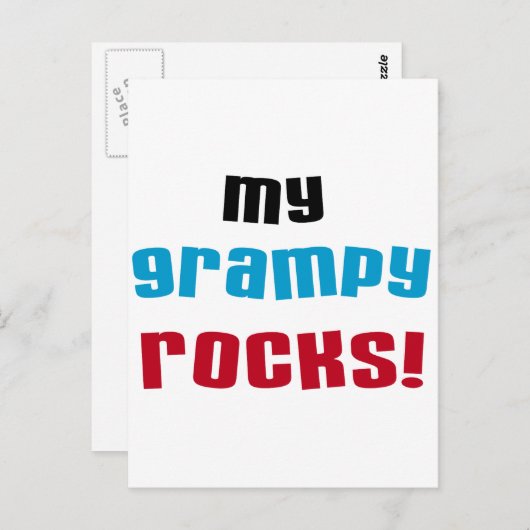 Meine Grampy Rocks T Shirts und Geschenke Postkarte (Vorne/Hinten)