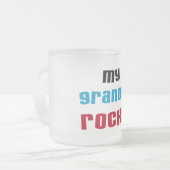Meine Grandad Rocks T - Shirt und Geschenke Mattglastasse (Vorderseite Links)