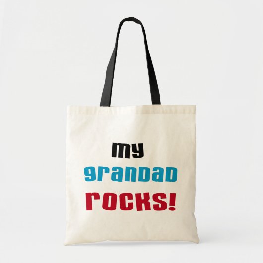 Meine Grandad Rocks T - Shirt und Geschenke Tragetasche (Vorne)
