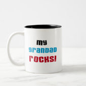 Meine Grandad Rocks T - Shirt und Geschenke Zweifarbige Tasse (Links)