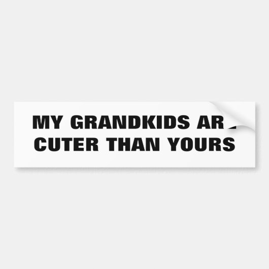 Meine Grandkids niedlicher als Ihr klassisch Autoaufkleber (Vorne)