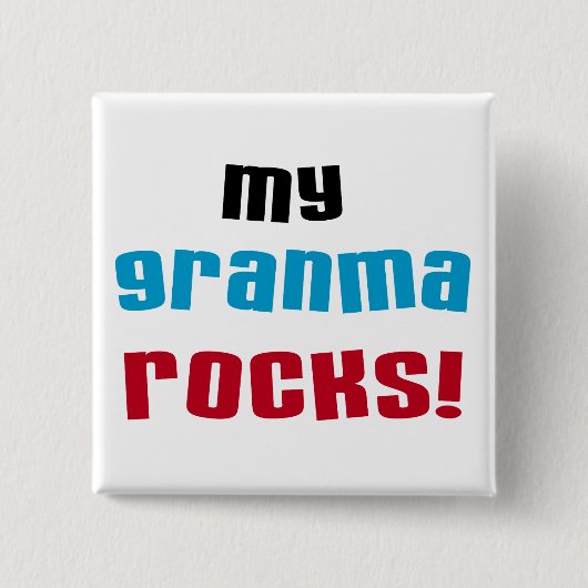 Meine Granma Rocks T Shirts und Geschenke Button (Vorderseite)