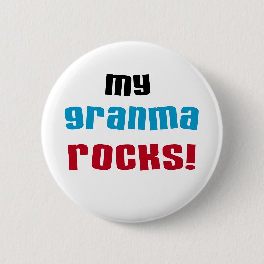 Meine Granma Rocks T Shirts und Geschenke Button (Vorderseite)