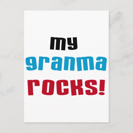 Meine Granma Rocks T Shirts und Geschenke Postkarte (Vorderseite)