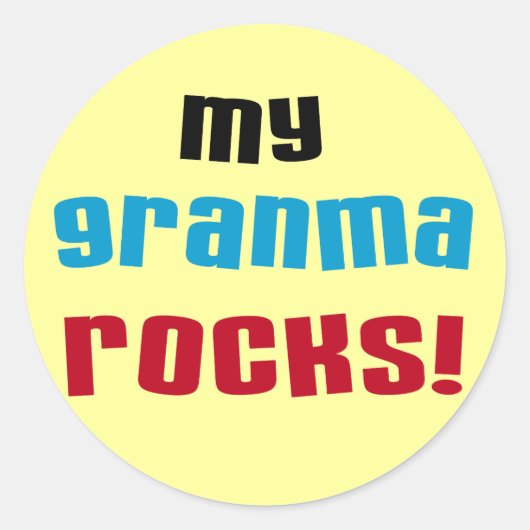 Meine Granma Rocks T Shirts und Geschenke Runder Aufkleber (Vorderseite)